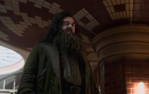 Hagrid aparece por primera vez en Harry Potter y la piedra filosofal como un semigigante que es el guardián de las llaves y de los terrenos de Hogwarts