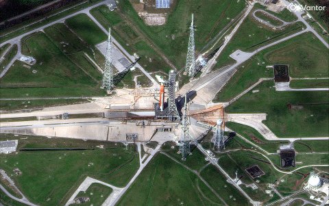 Campo de lanzamiento de la misión Artemis II