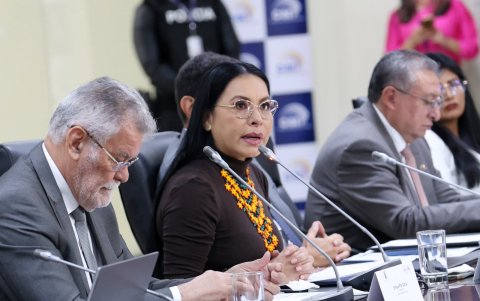 La presidenta del Consejo Nacional Electoral, Diana Atamaint.
