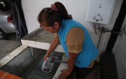 El agua potable a las comunas de Puembo llega de manera intermitente.