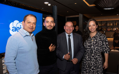 Jaime Paredes, Cristopher Escaleras, Ricardo Sánchez y Mishell Escaleras.