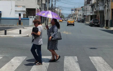 Guayaquil, El Oro y Manabí registran hoy hasta 35 grados por radiación intensa y poca ventilación.