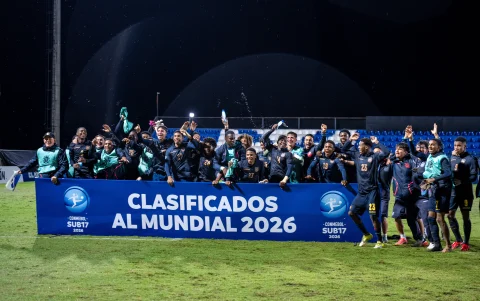 La selección de Ecuador sub 17 clasificada al Mundial 2026.