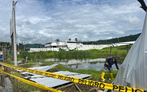 Foto tomada en el punto denunciado como 'ojo de agua' por los moradores