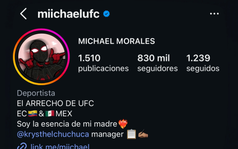 En la bio de su Instagram sigue apareciendo Chuchuca como su manager.