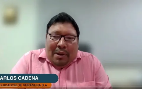 Carlos Xavier Cadena Asencio, liquidador de la empresa Veranera S.A., en una entrevista con el medio oficialista Altavoz.
