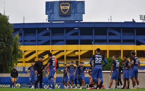 Deportivo Cuenca entrenó en el complejo de Boca Juniors, en Buenos Aires, Argentina.