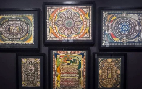 En la imagen, Obras de Adolf Wölfli, uno de los autores más conocidos del Arte Bruto.