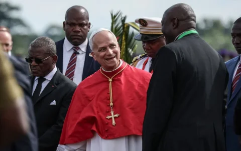 Recibimiento en Camerún del Papa León XIV.