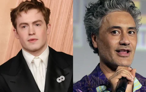 Kit Connor y Taika Waititi, actores de doblaje pricipales para el proyecto.
