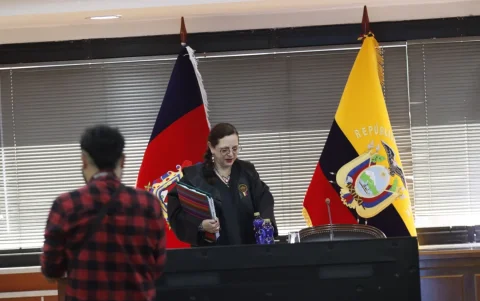 La jueza Daniella Camacho está a cargo del proceso judicial que enfrenta el correísta Andrés Arauz por el caso Ligados.