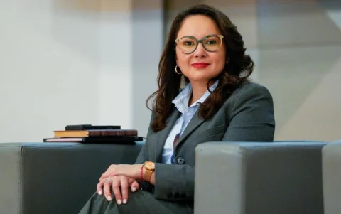 La ministra de Gobierno, Nataly Morillo.