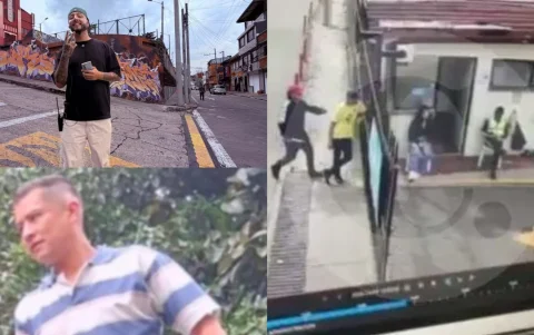 El ataque quedó registrado por las cámaras de seguridad.