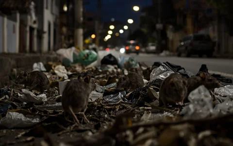 Hay un promedio de 50 millones de ratas en la ciudad.