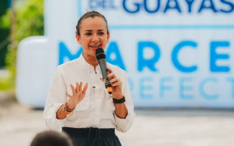 La prefecta del Guayas Marcela Aguiñaga.