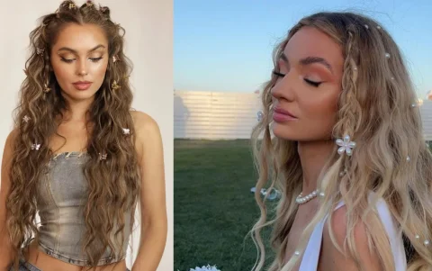 Las perlas como accesorio para el cabello largo se consolidaron como tendencia fuerte entre 2019 y 2020