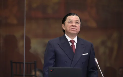 El asambleísta del correísmo Alejandro Vanegas fue el responsable de exponer el informe de segundo debate para la ley.