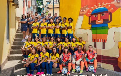La selección de Ecuador femenina Sub 17 que jugará el Sudamericano Sub 17.