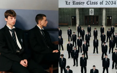 Bailarines detrás de cámaras del videoclip.