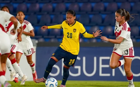 Julieta Guaranda hizo el gol de Ecuador ante Perú en la Sub 17.