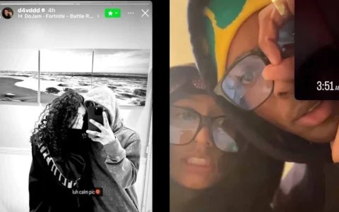 D4vd junto a Celeste Rivas, en historias privadas de Instagram