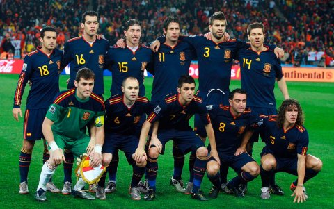 Los jugadores de la selección de España que consiguieron el título 2010.