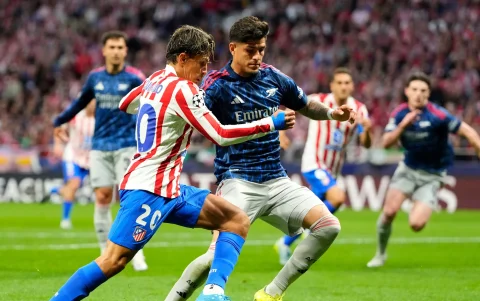 Arsenal y Atlético de Madrid empataron 1-1 en la ida de la semifinal de Champions League.