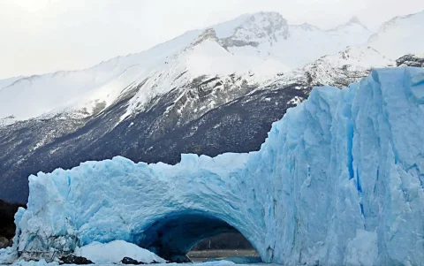 Sector del glaciar Perito Moreno, en el Parque Nacional Los Glaciares, en la provincia de Santa Cruz, Argentina.