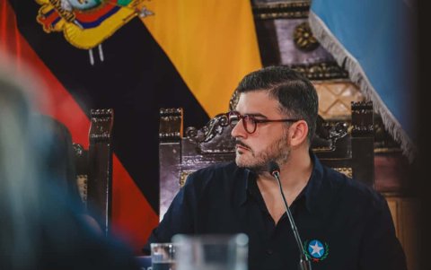 El alcalde Aquiles Álvarez durante una sesión del Concejo Cantonal de Guayaquil.