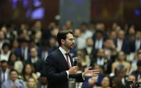 El presidente de la Asamblea Nacional, Niels Olsen, presentó su informe de rendición de cuentas sobre el primer año de gestión legislativa.
