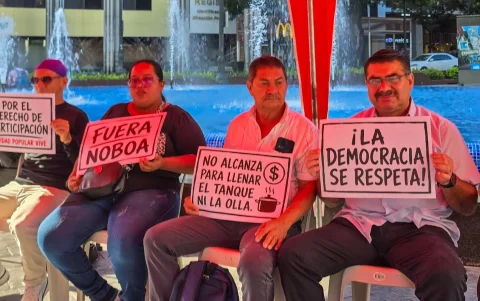 El excandidato presidencial Jorge Escala participó en la jornada de Guayaquil.
