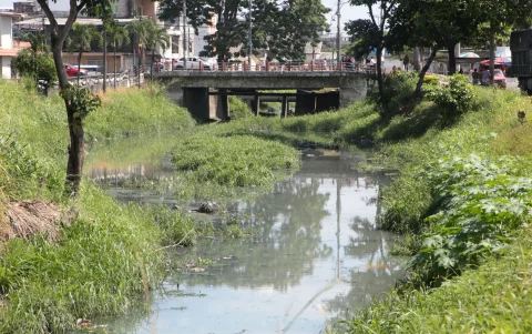 La contaminación del estero Las Damas se refleja en la turbiedad de esta fuente de agua.