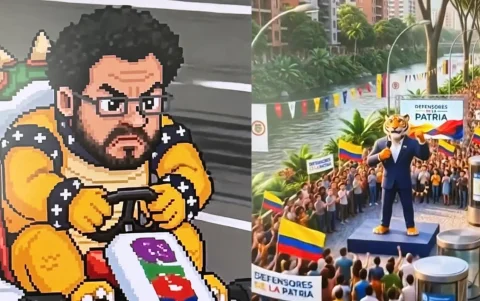 Combo de fotografías tomadas de las redes sociales de los candidatos a la Presidencia de Colombia.