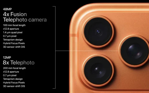 Cámaras del iPhone 17 Pro, lanzado el 19 de septiembre de 2025.