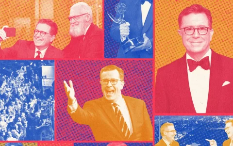 En su último minuto, Colbert ordenó a la banda tocar el tema musical de 'Charlie Brown' para heredarle a CBS una costosa demanda por derechos de autor
