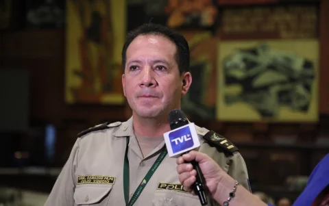 Julio Vinicio Camacho, comandante de la Escolta Legislativa, ofreció un informe sobre los preparativos para el Informe a la Nación.