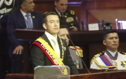 Daniel Noboa en el informe a la Nación, este domingo 24 de mayo del 2026.