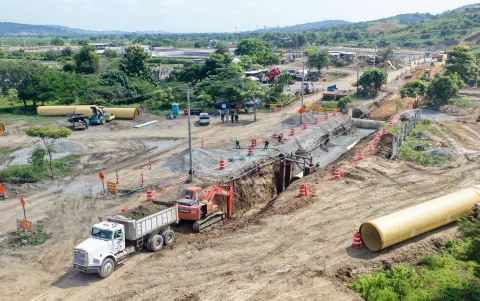 La obra representa a la ciudad 54 millones