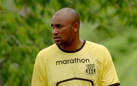 Raúl Guerrón cuando jugaba en Barcelona SC.