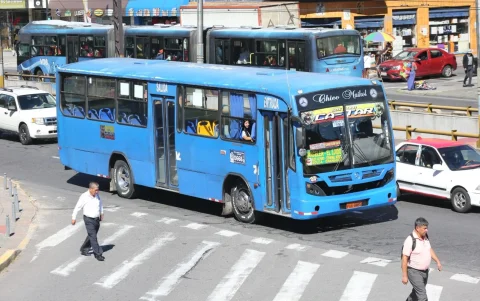 Referencia. Buses de transporte público incumplen normas viales y provocan preocupación en la ciudadanía quiteña.