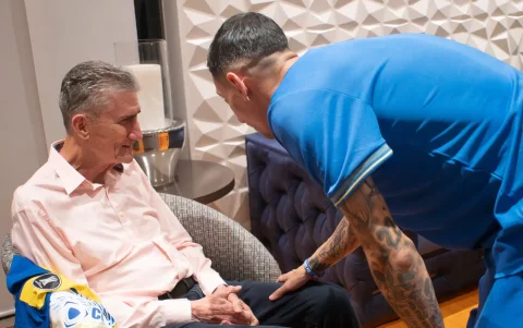 Edgardo Bauza compartió con Ángel Di María.