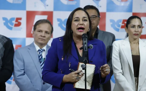 Gabriela Rivadeneira, presidente del movimiento Revolución Ciudadana.