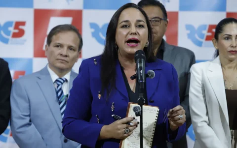 Gabriela Rivadeneira, presidenta de la Revolución Ciudadana.