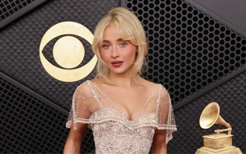 Sabrina Carpenter durante la más reciente edición del Grammy anglo