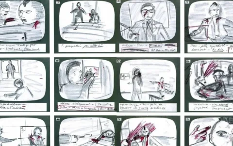 Planos dibujados a mano por el director para la película 'Taxi Driver'