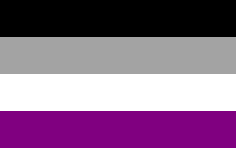 Bandera que representa a las personas asexuales.