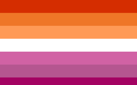 Bandera de la lucha lésbica.