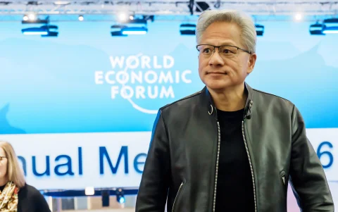 Jensen Huang, fundador y CEO de NVIDIA, en el Foro Económico Mundial.