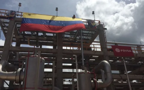 Extracción de petróleo en Venezuela.
