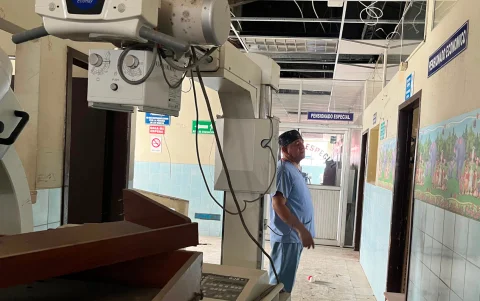 Sala de pensionados, en desuso.